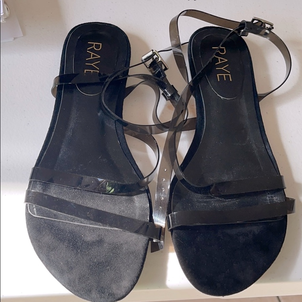 Black clear sandals